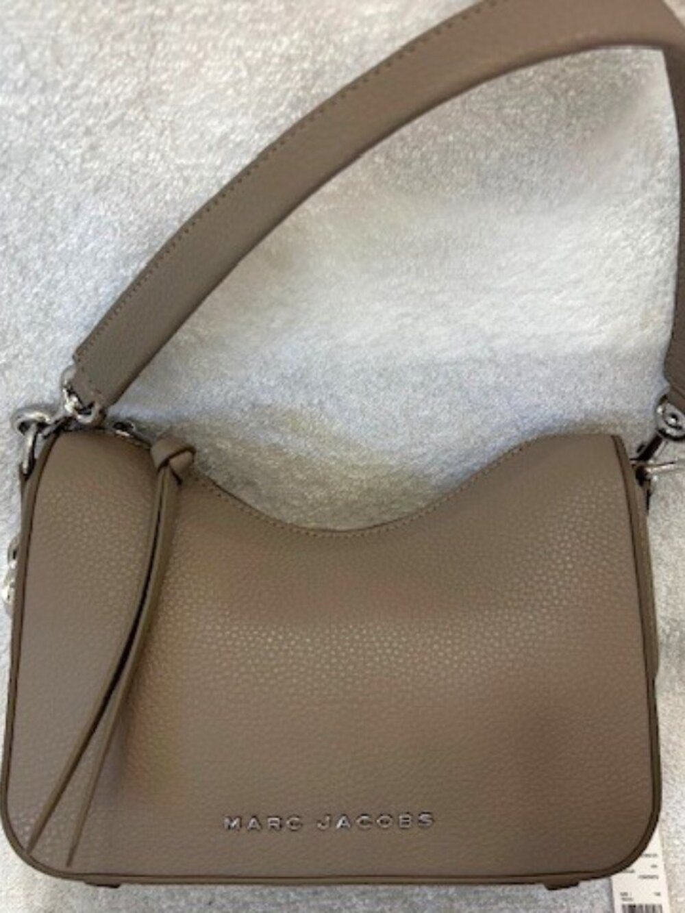 Marc Jacobs 'Concrete' dual strap textured pebble calf leather handbag NWT